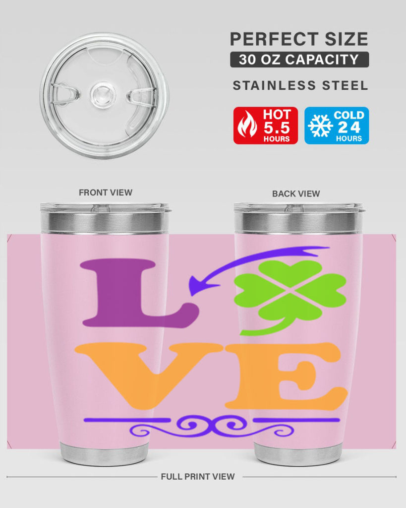 love 18#- mardi gras- Tumbler