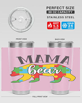 mama bear Style 32#- autism- Tumbler
