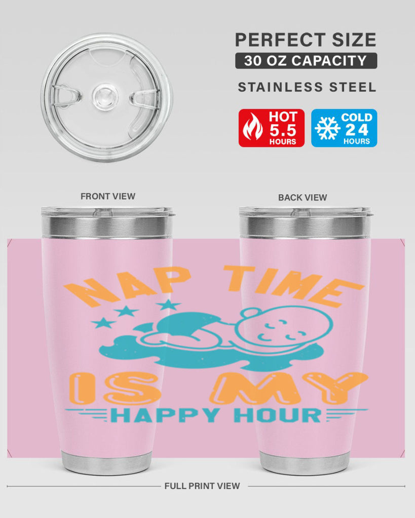 nap time is my happy hour Style 27#- baby shower- tumbler