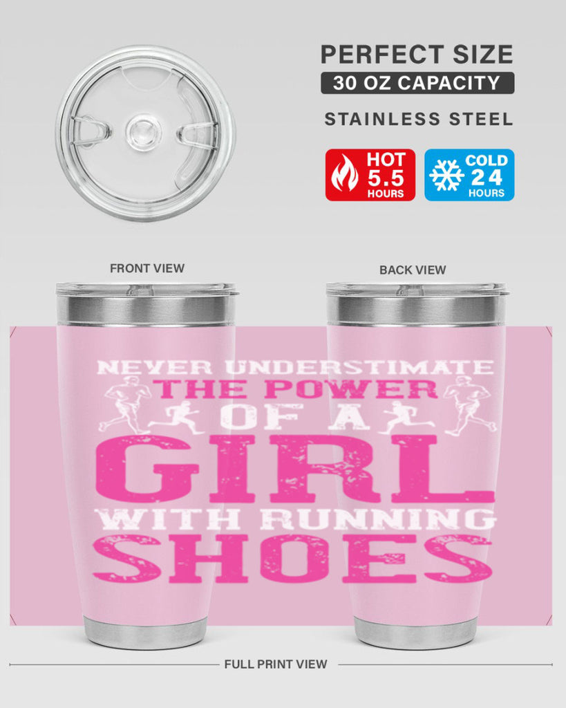 never understimate the power of a girl with running shoes 29#- running- Tumbler