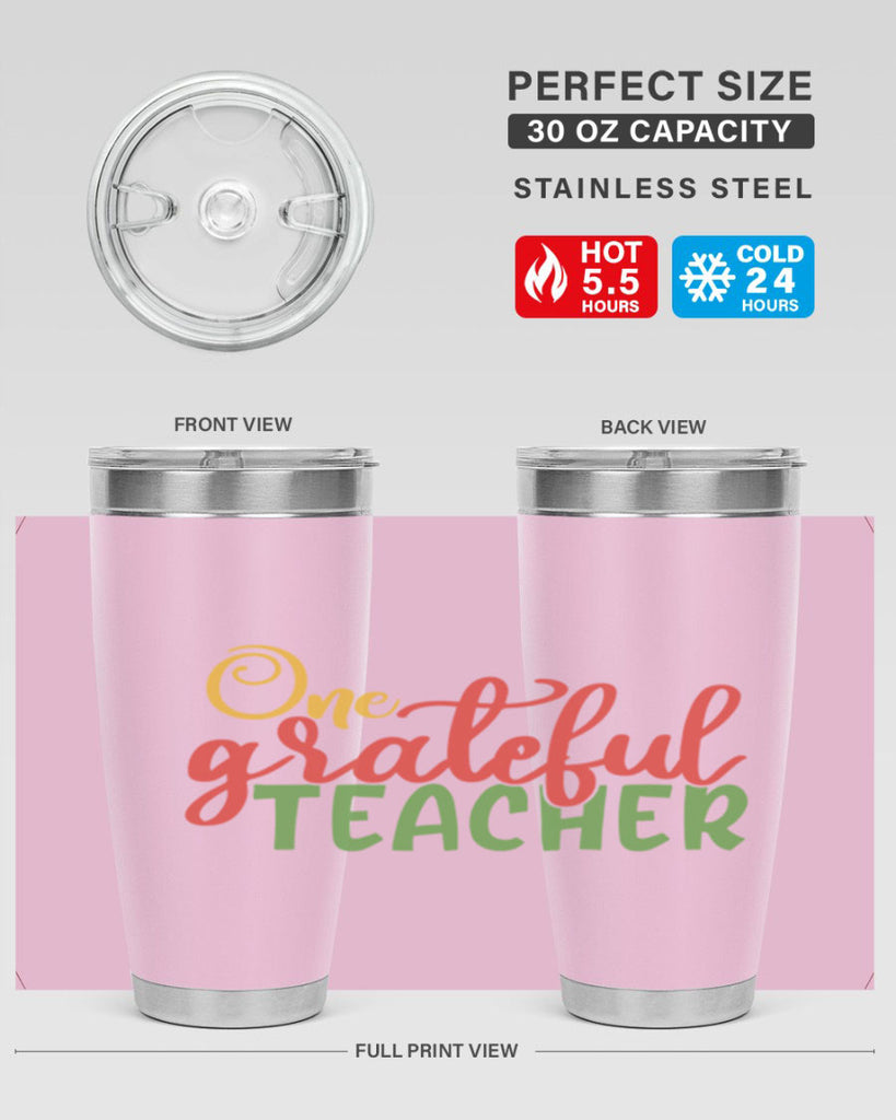 one grateful teacher Style 168#- teacher- tumbler