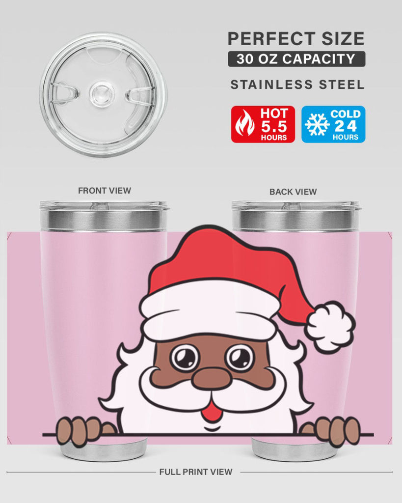 peekaboo black santa 19#- black men - boys- tumbler