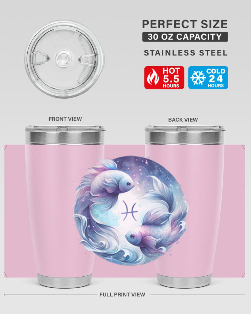 pisces 349#- zodiac- Tumbler