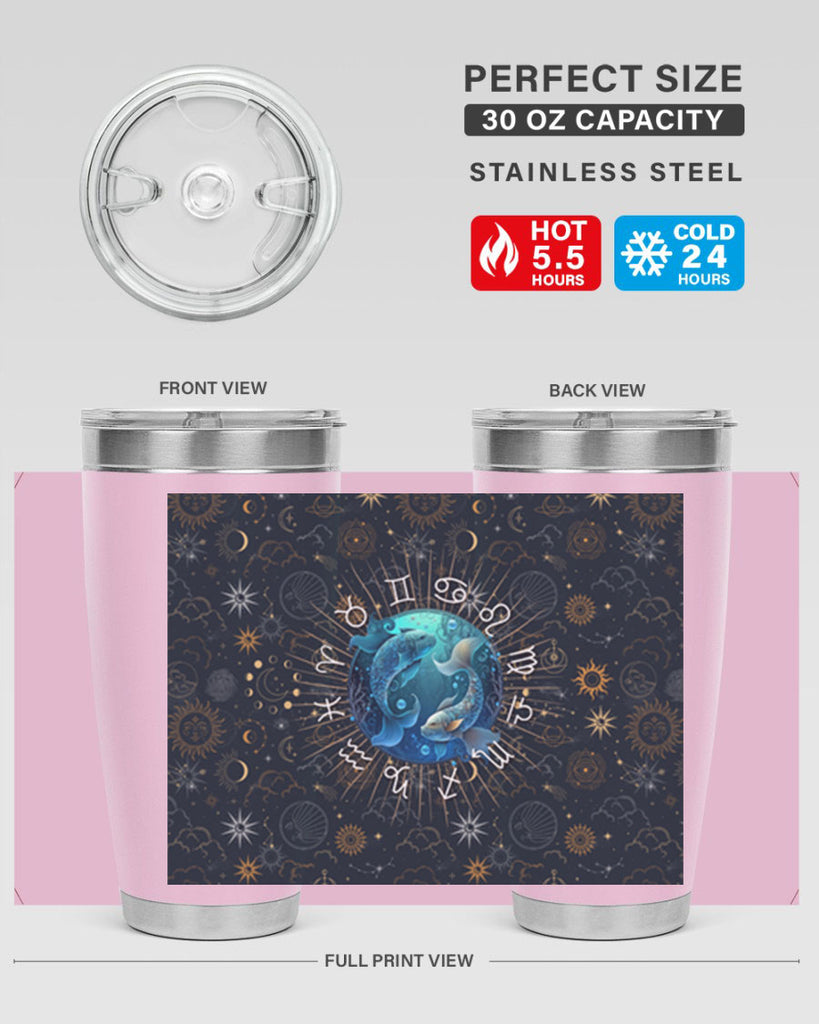 pisces Straight 366#- zodiac- Tumbler