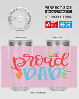 proud dad Style 36#- autism- Tumbler