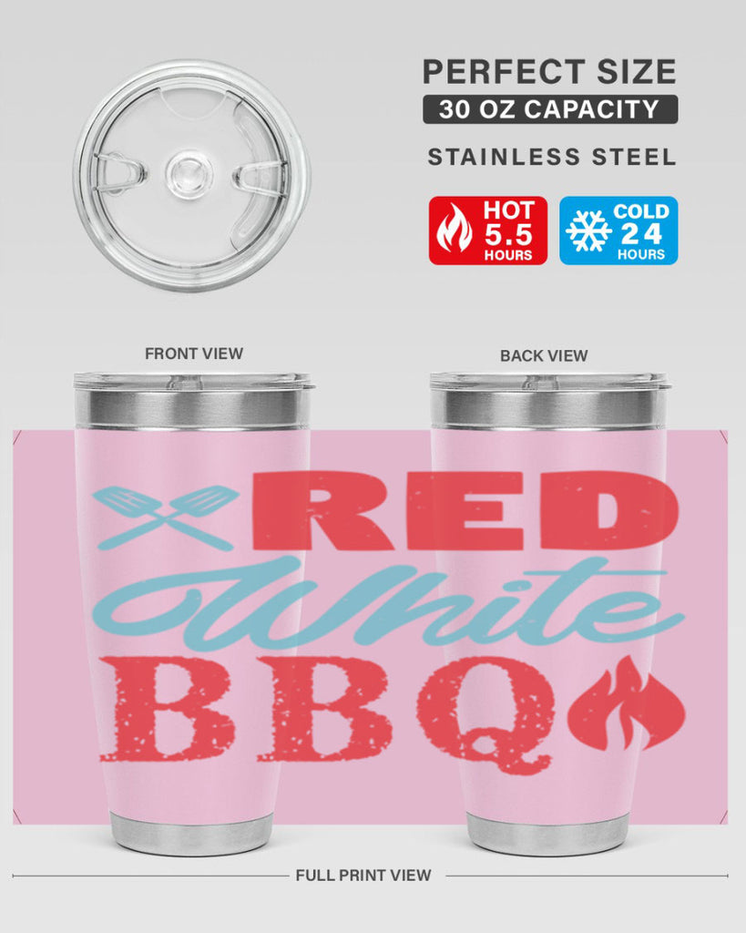 red white bbq 15#- bbq- Tumbler
