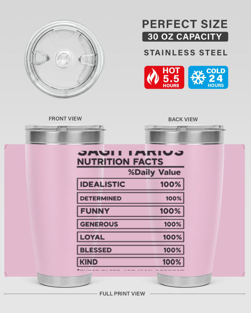 sagittarius Nutrition Facts 400#- zodiac- Tumbler