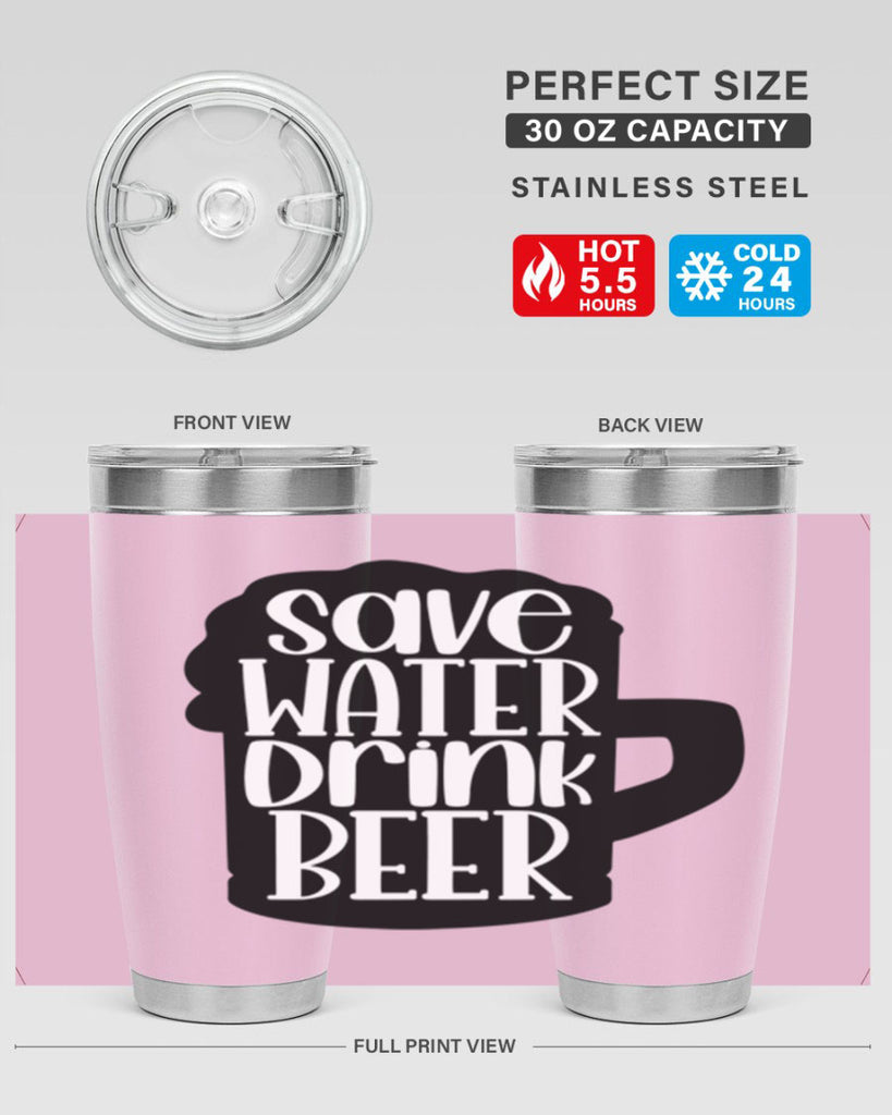 save water drink beer 23#- beer- Tumbler