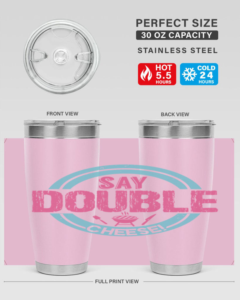 say double cheese 14#- bbq- Tumbler