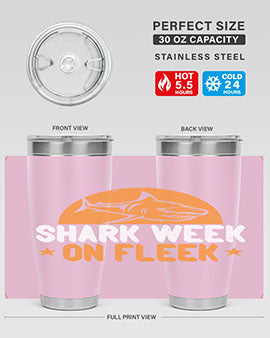 shark week on fleek Style 42#- shark  fish- Tumbler
