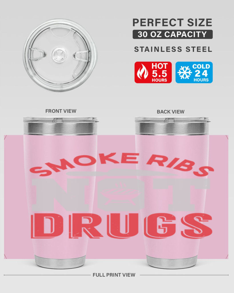 smok ribs not drugs 13#- bbq- Tumbler