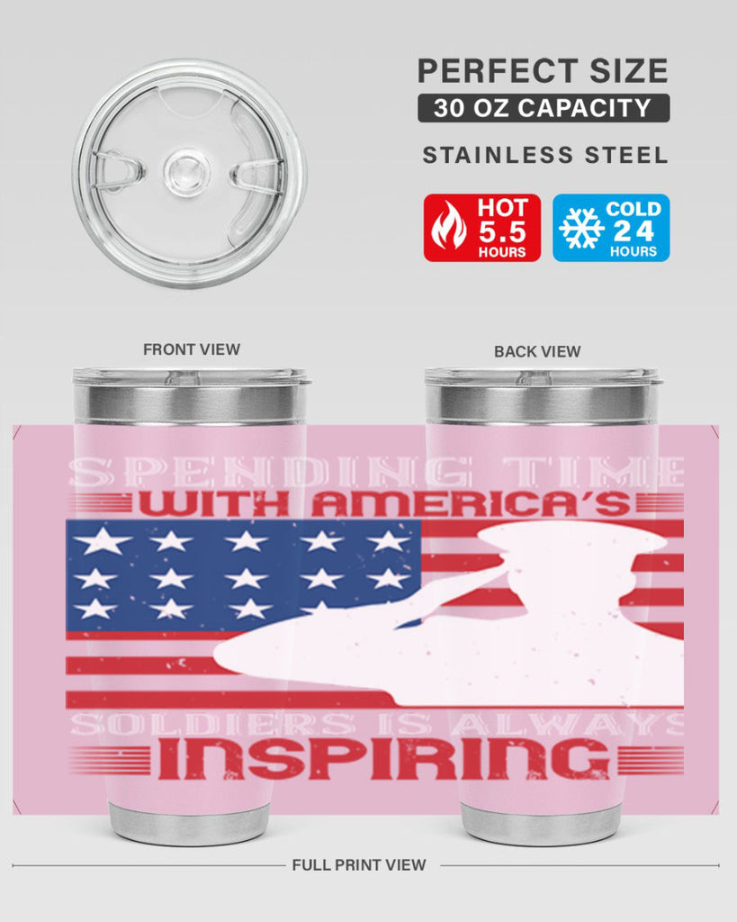 spending time with americas 90#- Veterns Day- Tumbler