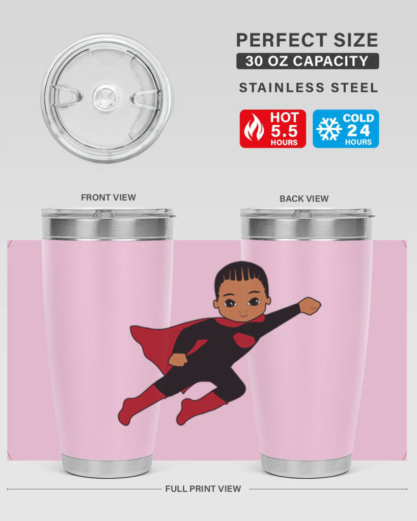 super kid 16#- black men - boys- tumbler