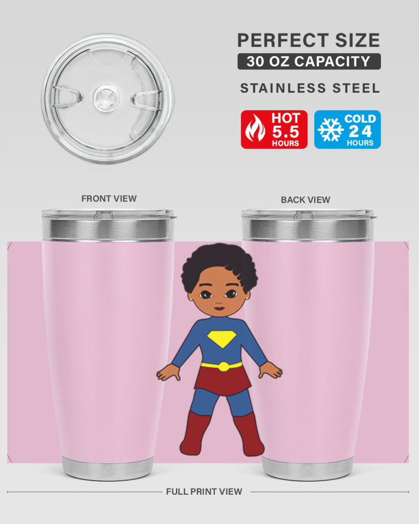 super kid 3#- black men - boys- tumbler
