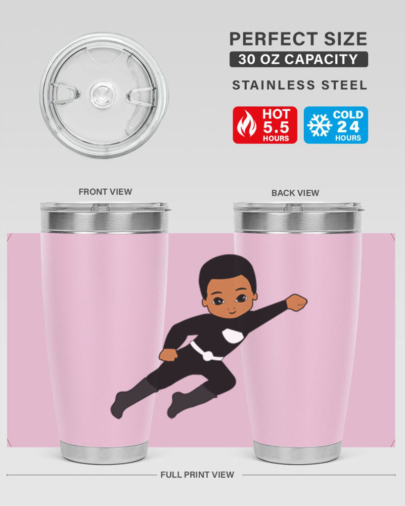 super kid 7#- black men - boys- tumbler