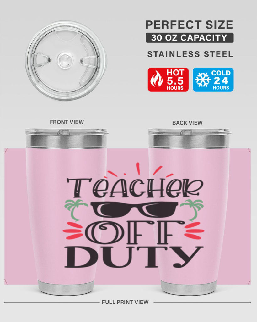 teacher off duty Style 142#- teacher- tumbler