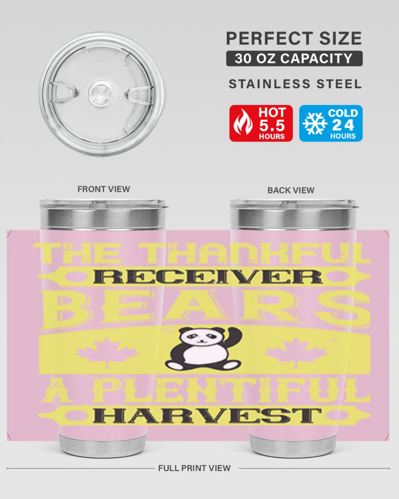the thankful receiver bears a plentiful harvest 2#- thanksgiving- Tumbler