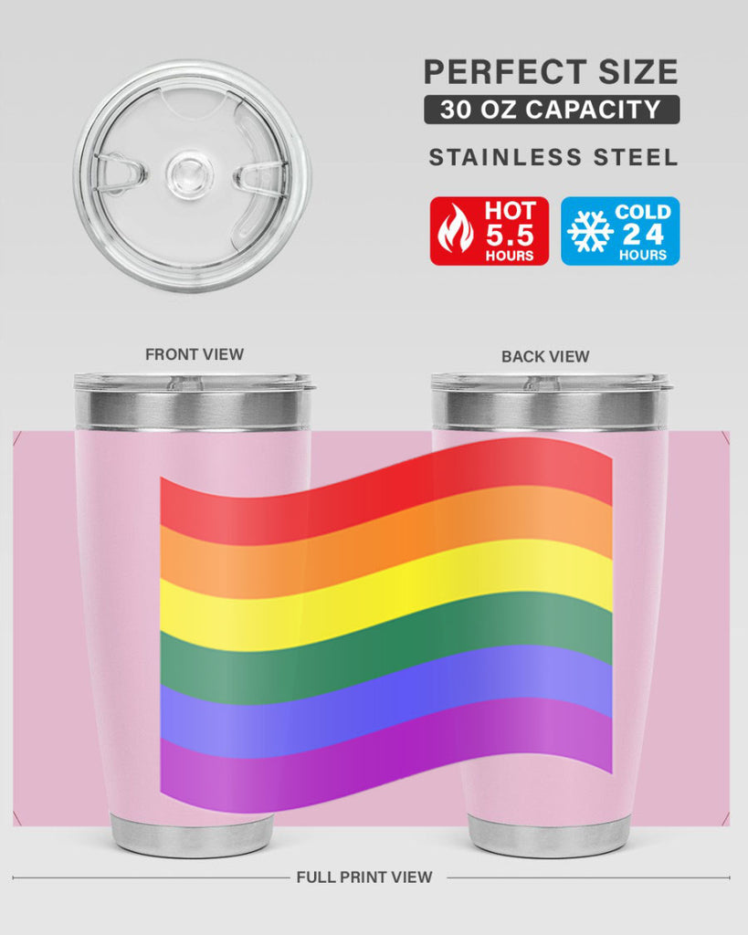 wavy rainbow flag 1#- lgbt- Tumbler
