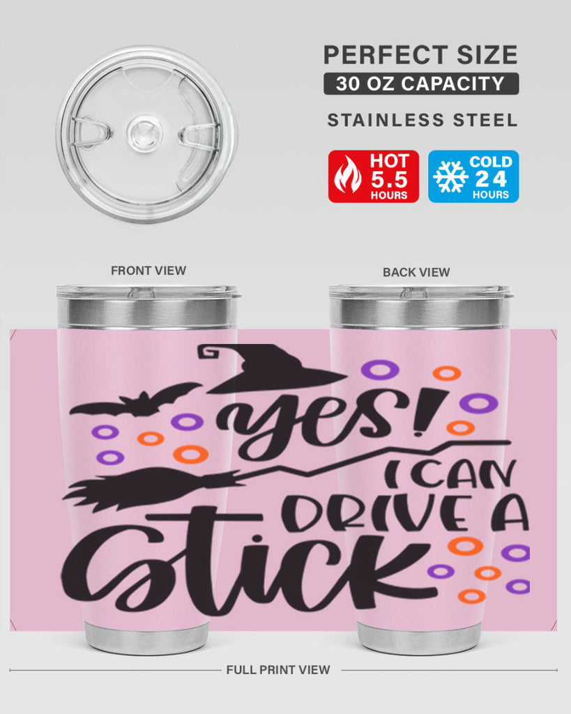 yes i can drive a stick 3#- halloween- Tumbler