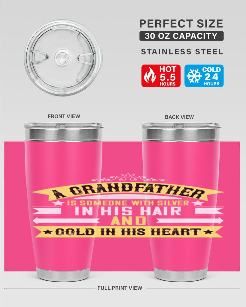 A grandfather is someone with silver 88#- grandpa - papa- Tumbler