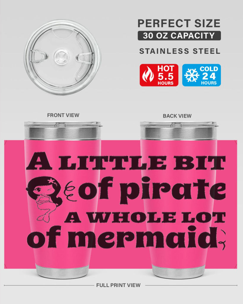 A little bit of pirate 10#- mermaid- Tumbler