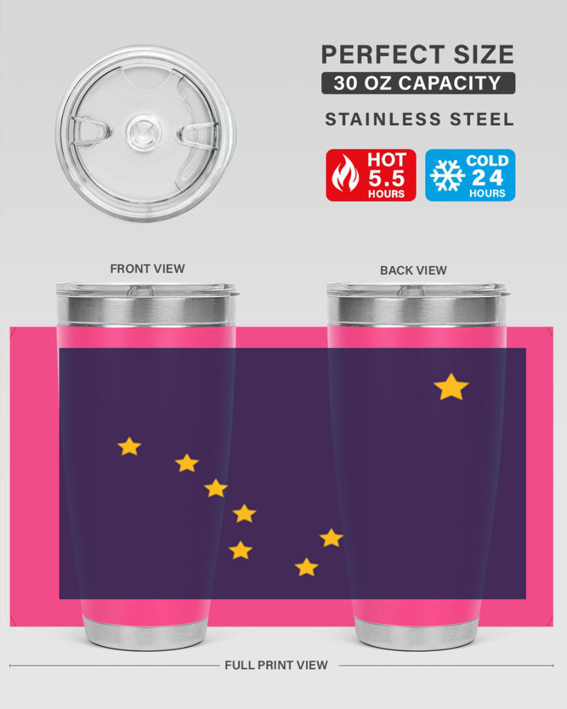 Alaska 50#- Us Flags- Tumbler
