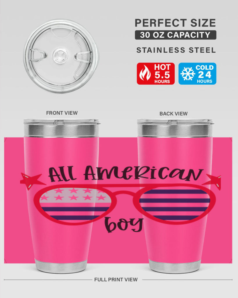 All American Boy Style 141#- Fourt Of July- Tumbler
