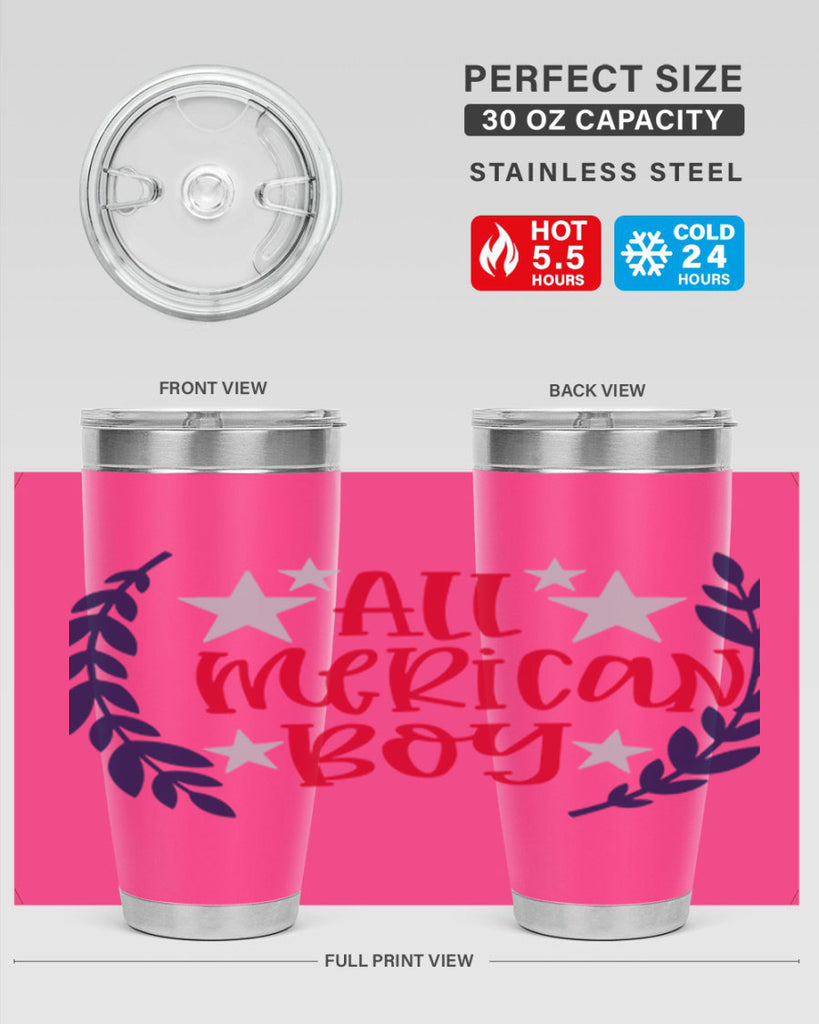 All Merican Boy Style 143#- Fourt Of July- Tumbler
