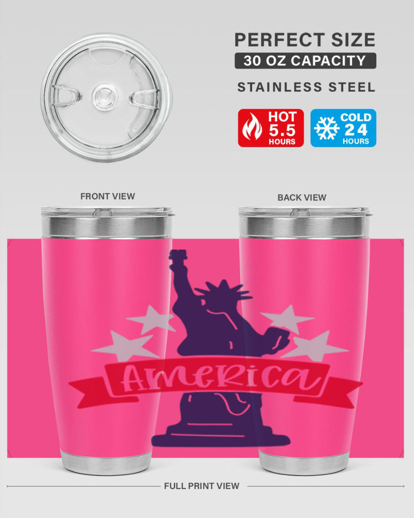 America Style 145#- Fourt Of July- Tumbler