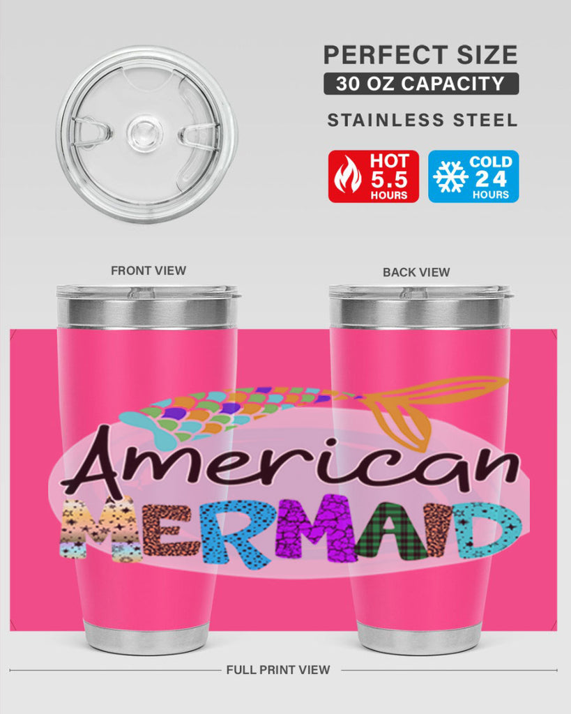 American Mermaid 14#- mermaid- Tumbler