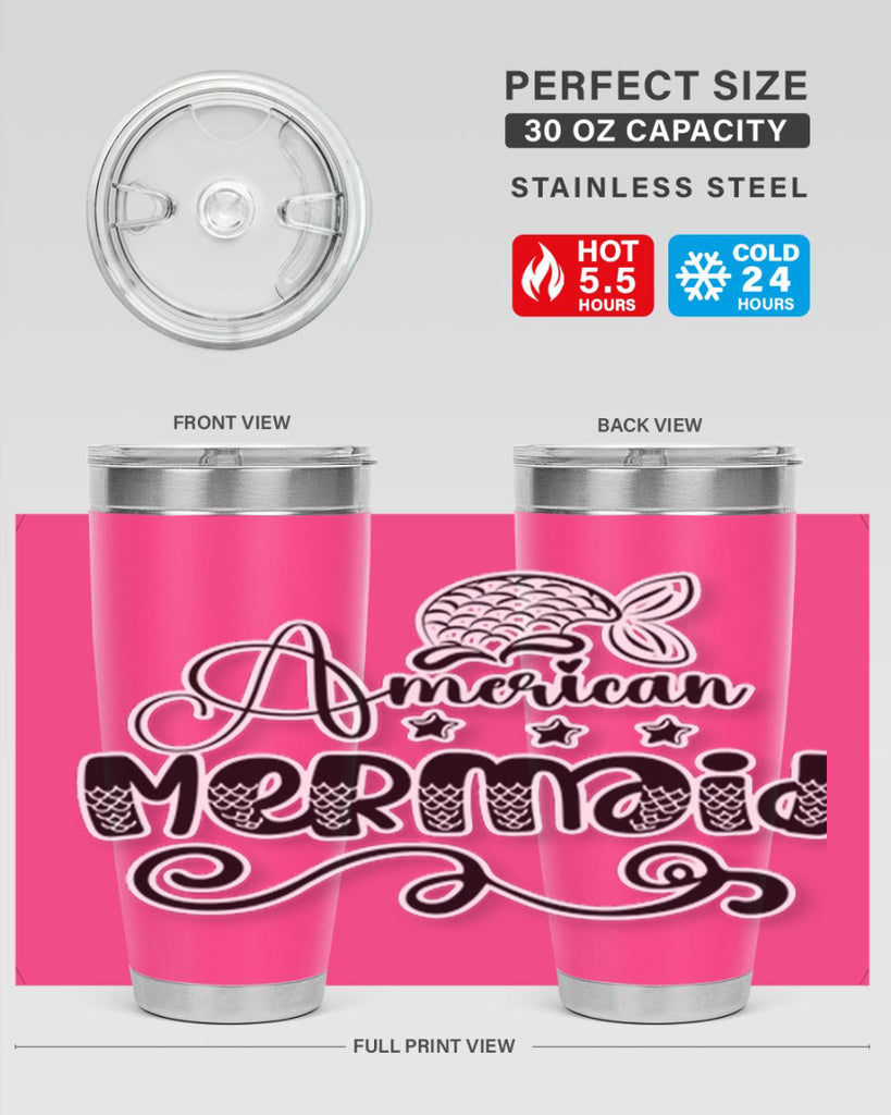 American Mermaid 15#- mermaid- Tumbler