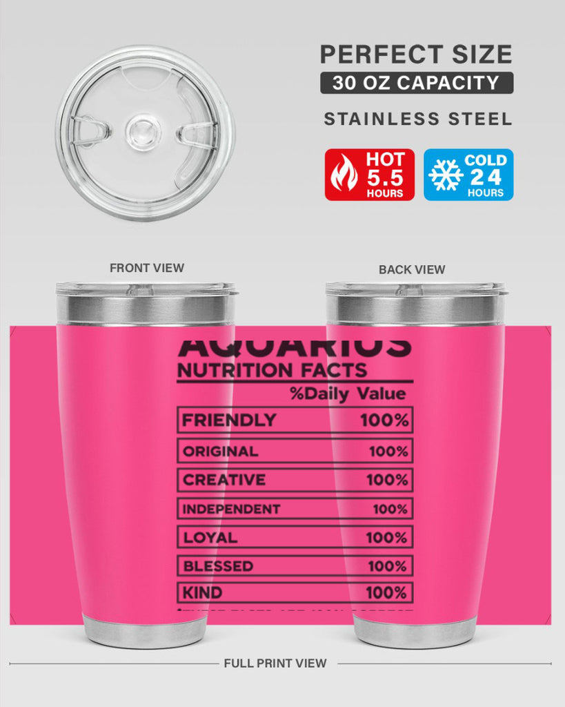Aquarius Nutrition Facts 67#- zodiac- Tumbler