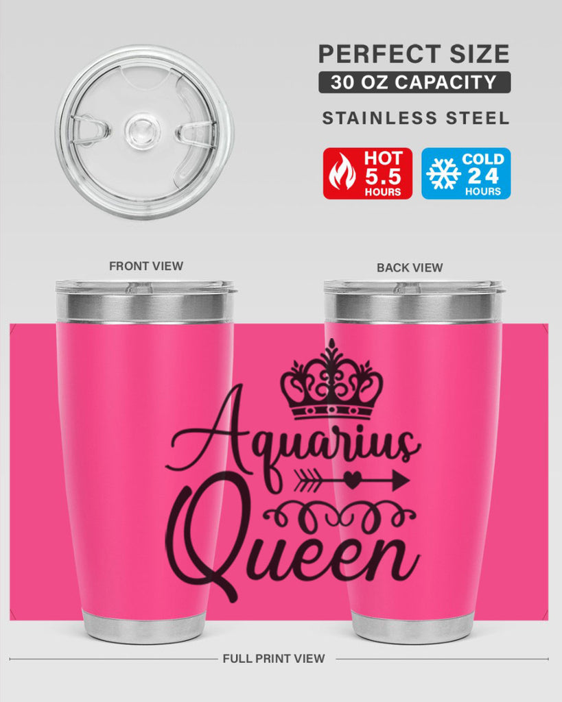 Aquarius queen 74#- zodiac- Tumbler