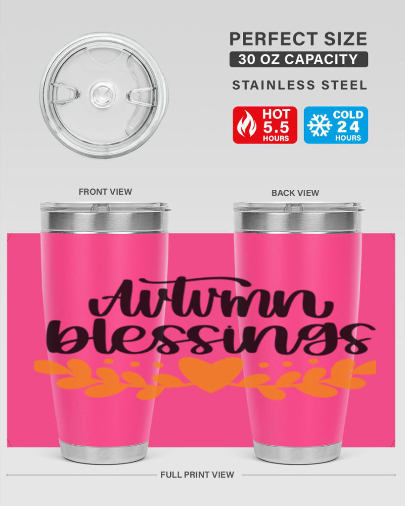 Autumn Blessings 472#- fall- Tumbler