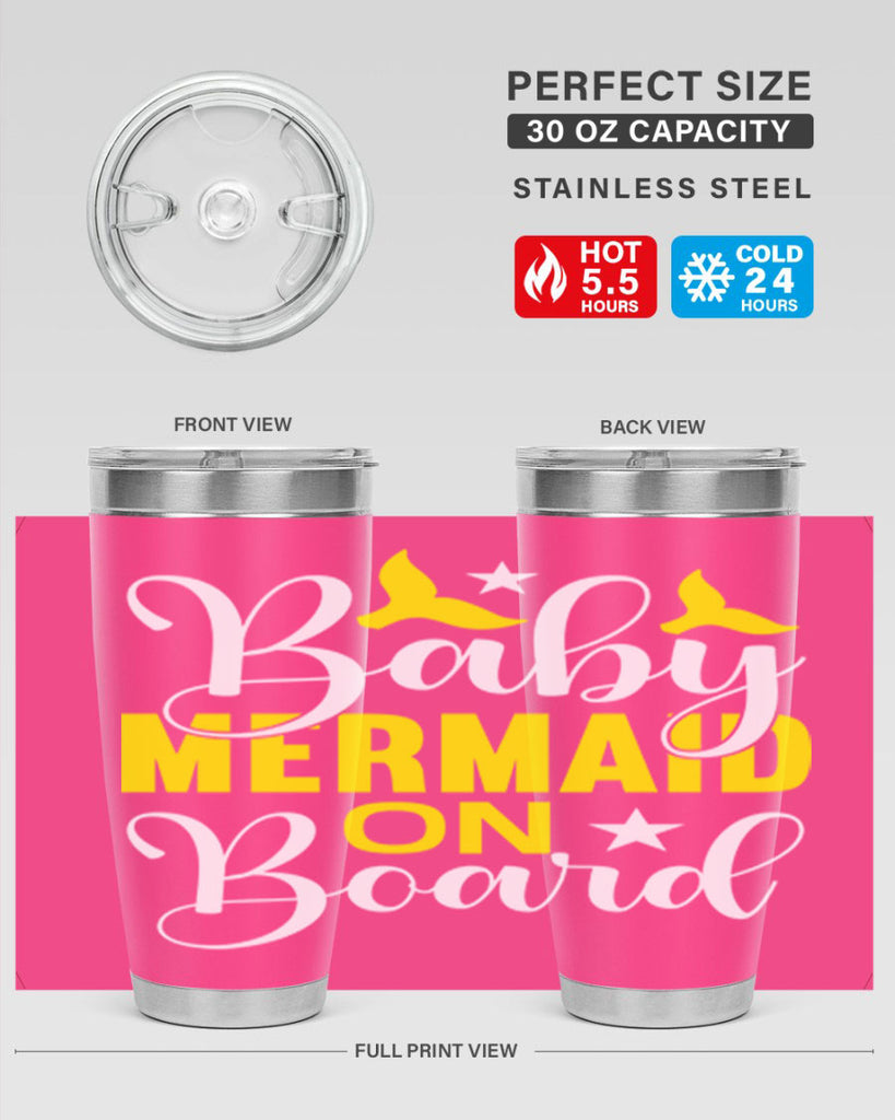 Baby Mermaid on Board 21#- mermaid- Tumbler