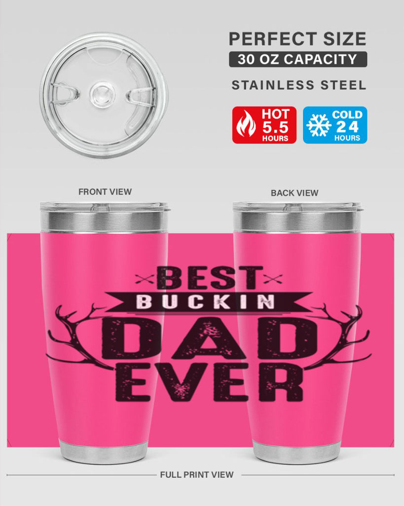 Best Buckin Dad ever 48#- dad- Tumbler