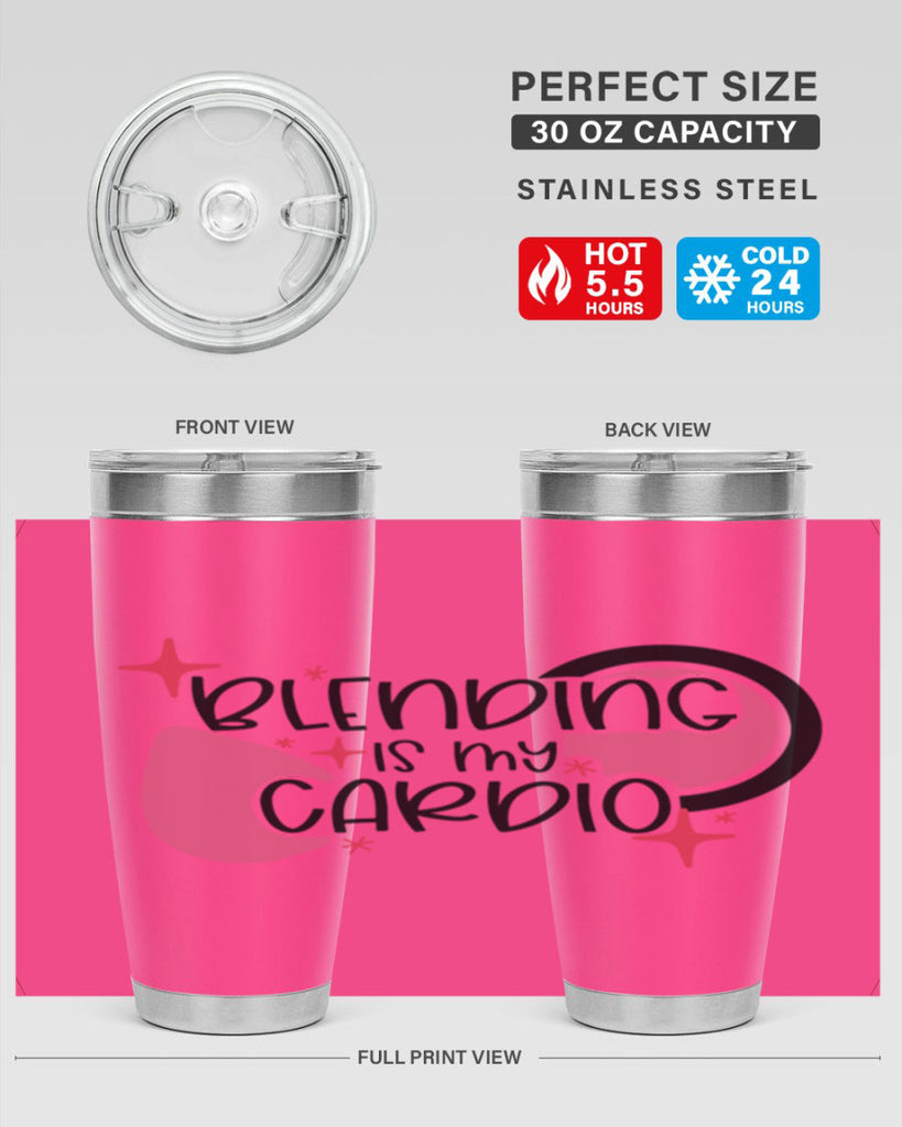 Blending Is My Cardio Style 128#- make up- Tumbler