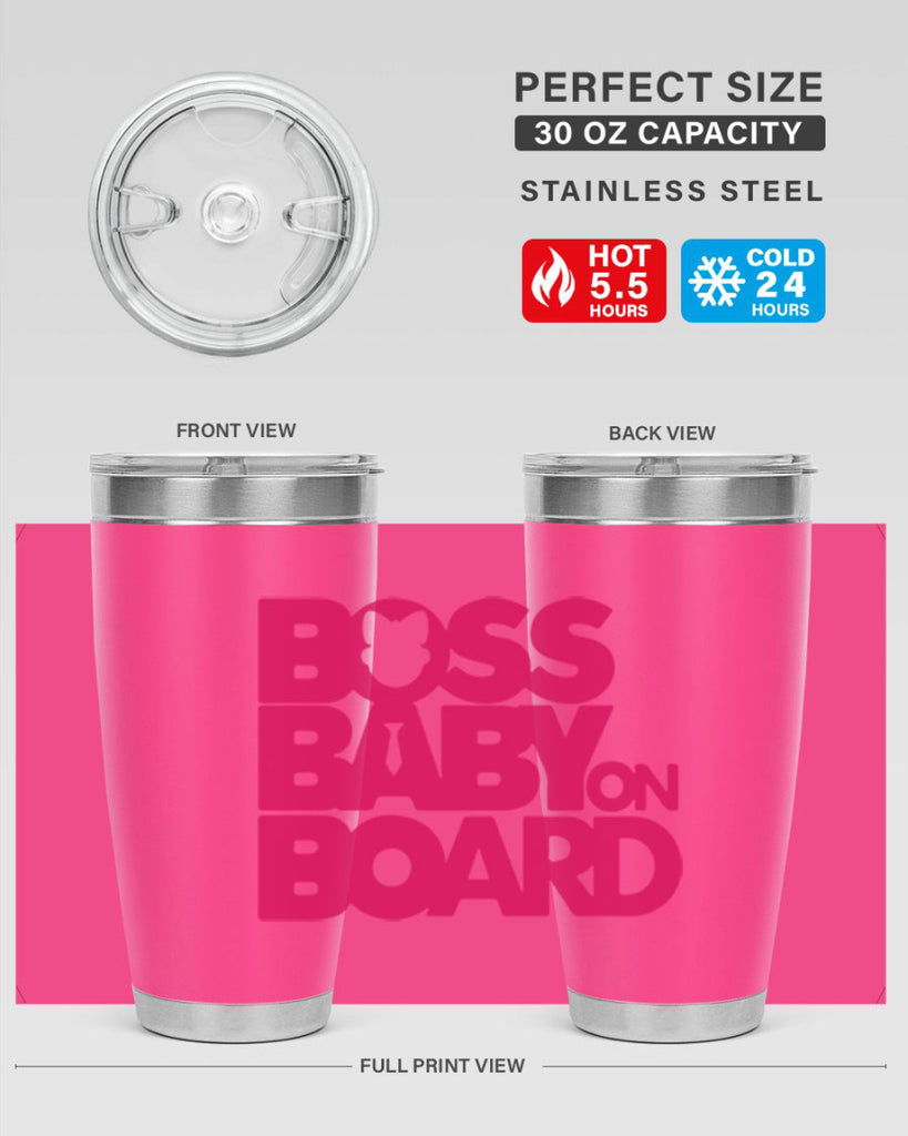 Boss Baby On Board 3#- black words phrases- Cotton Tank