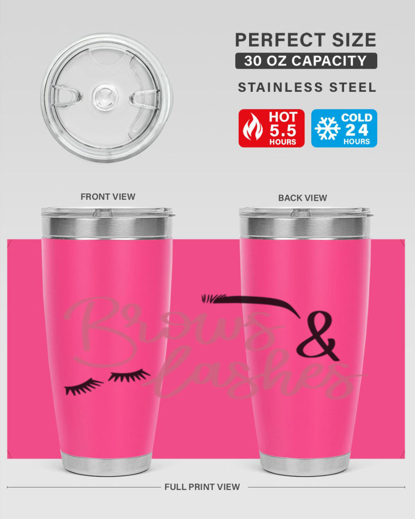 Brows Lashes Style 122#- make up- Tumbler
