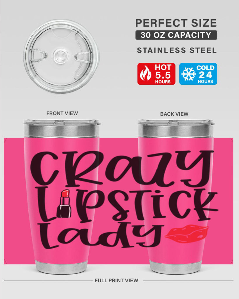 Crazy Lipstick Lady Style 240#- make up- Tumbler