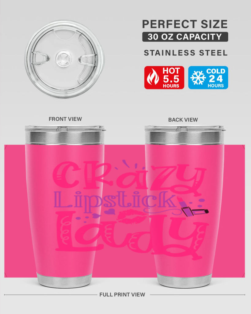 Crazy Lipstick Lady Style 241#- make up- Tumbler