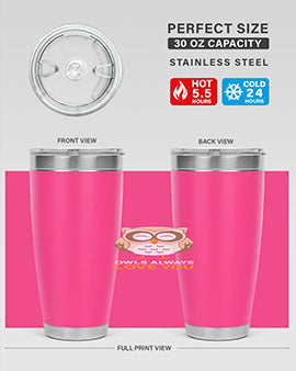 Cute Owl Always Love You A TurtleRabbit 3#- owl- Tumblers