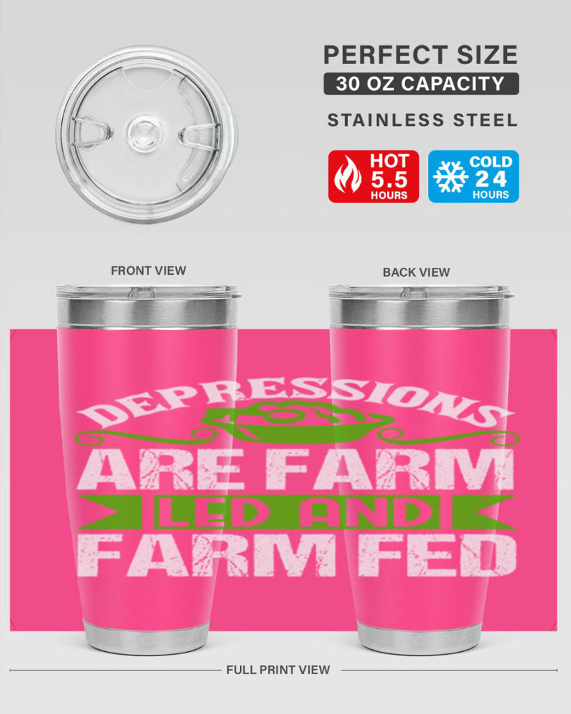 Depression are farm led and farmed 25#- farming and gardening- Tumbler