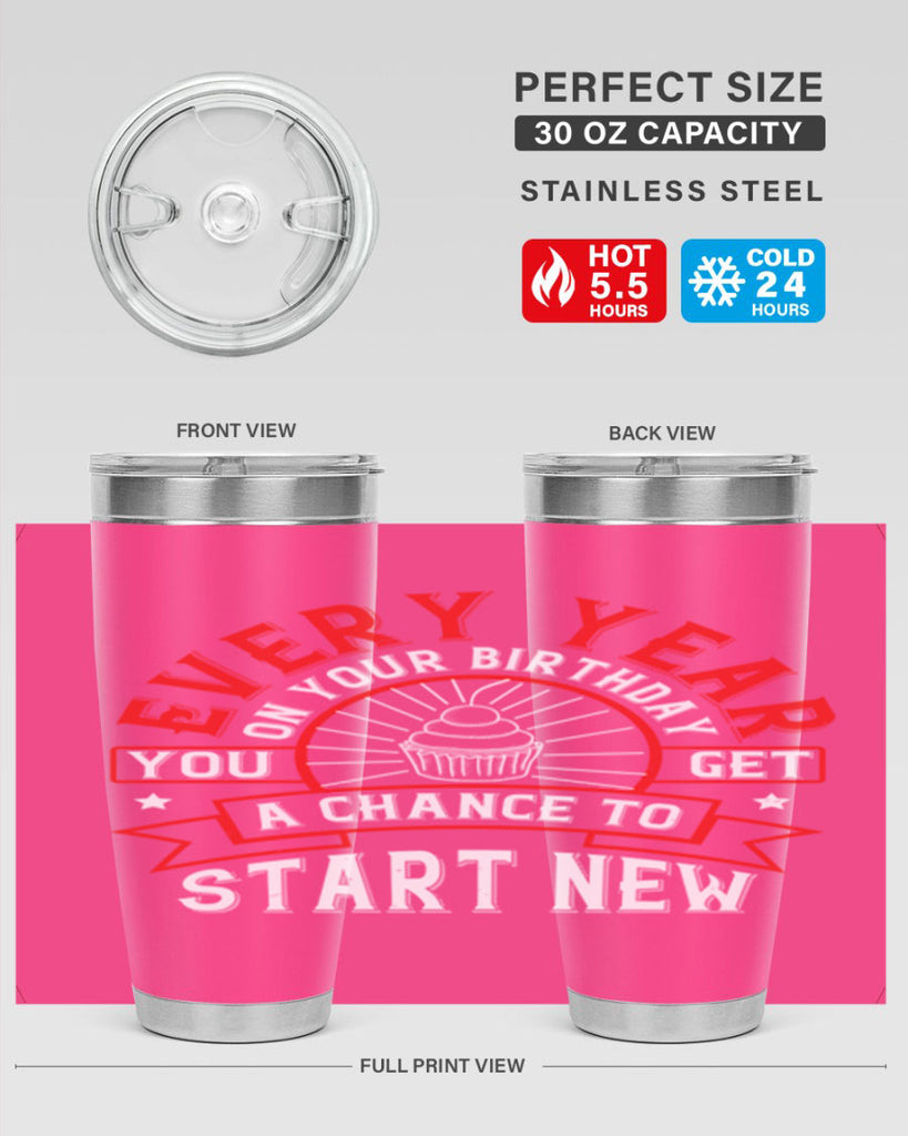 Every year on your birthday you get a chance to start new Style 86#- birthday- tumbler