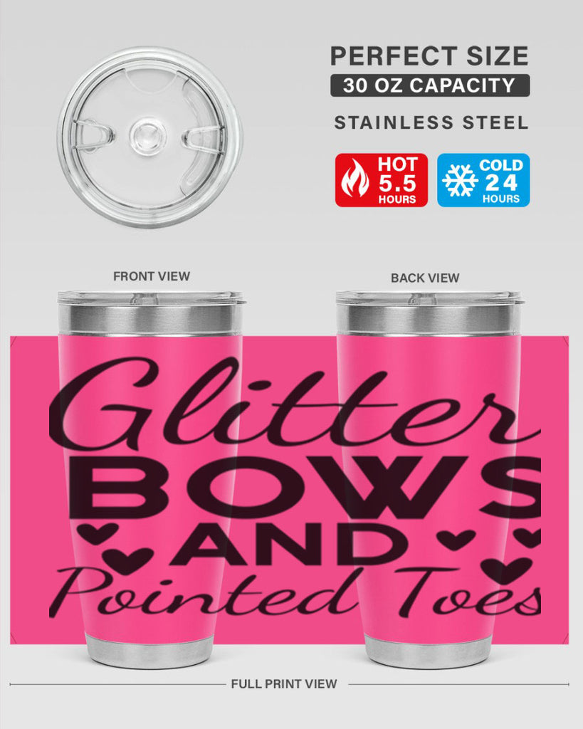 Glitter Bows and Pointed Toes 43#- ballet- Tumbler