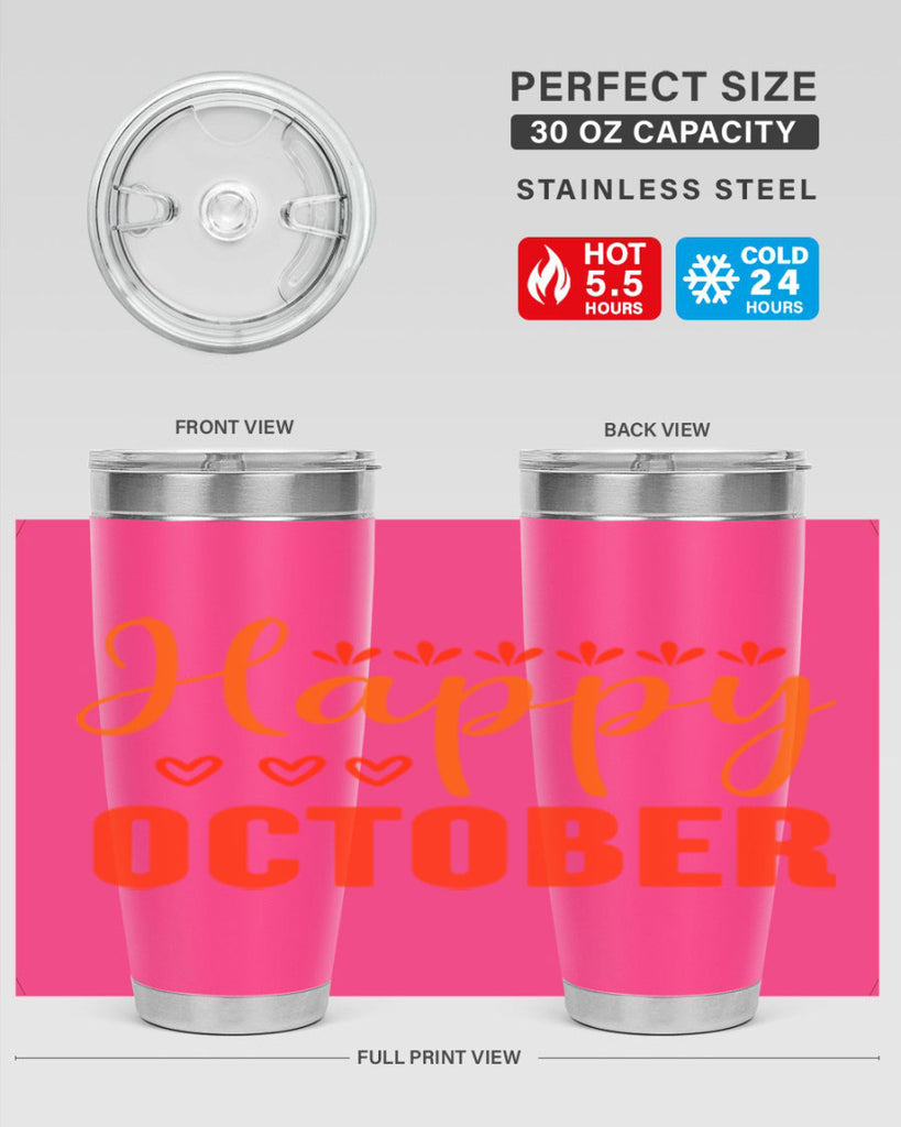 Happy October Design 237#- fall- Tumbler