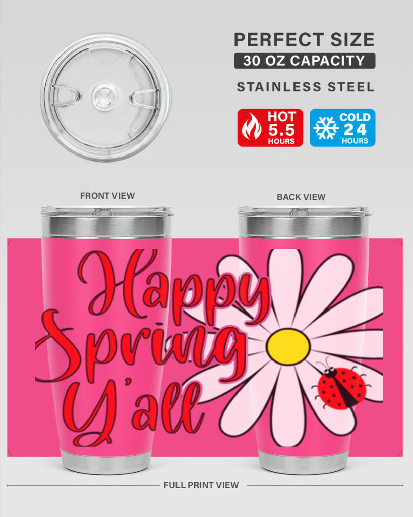 Happy Spring Y'all 161#- spring- Tumbler