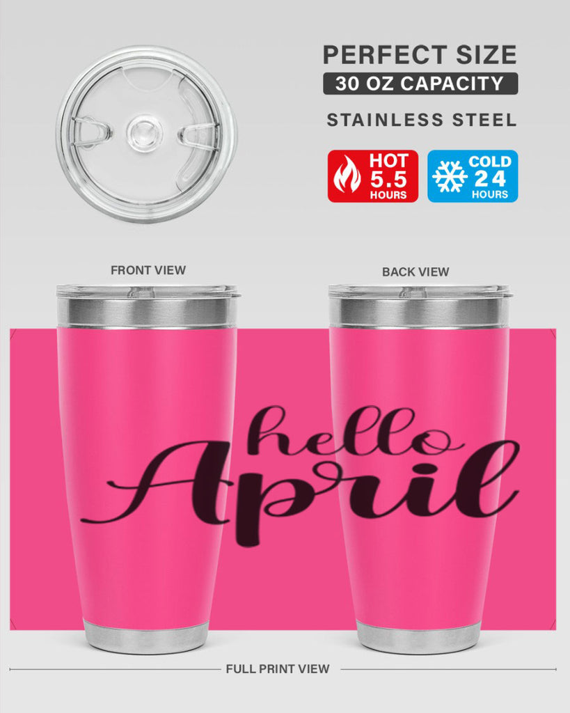 Hello april  219#- spring- Tumbler