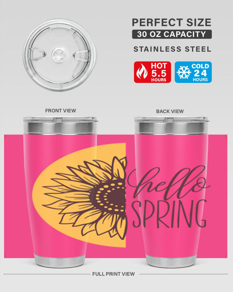 Hello spring half sunflower199#- spring- Tumbler
