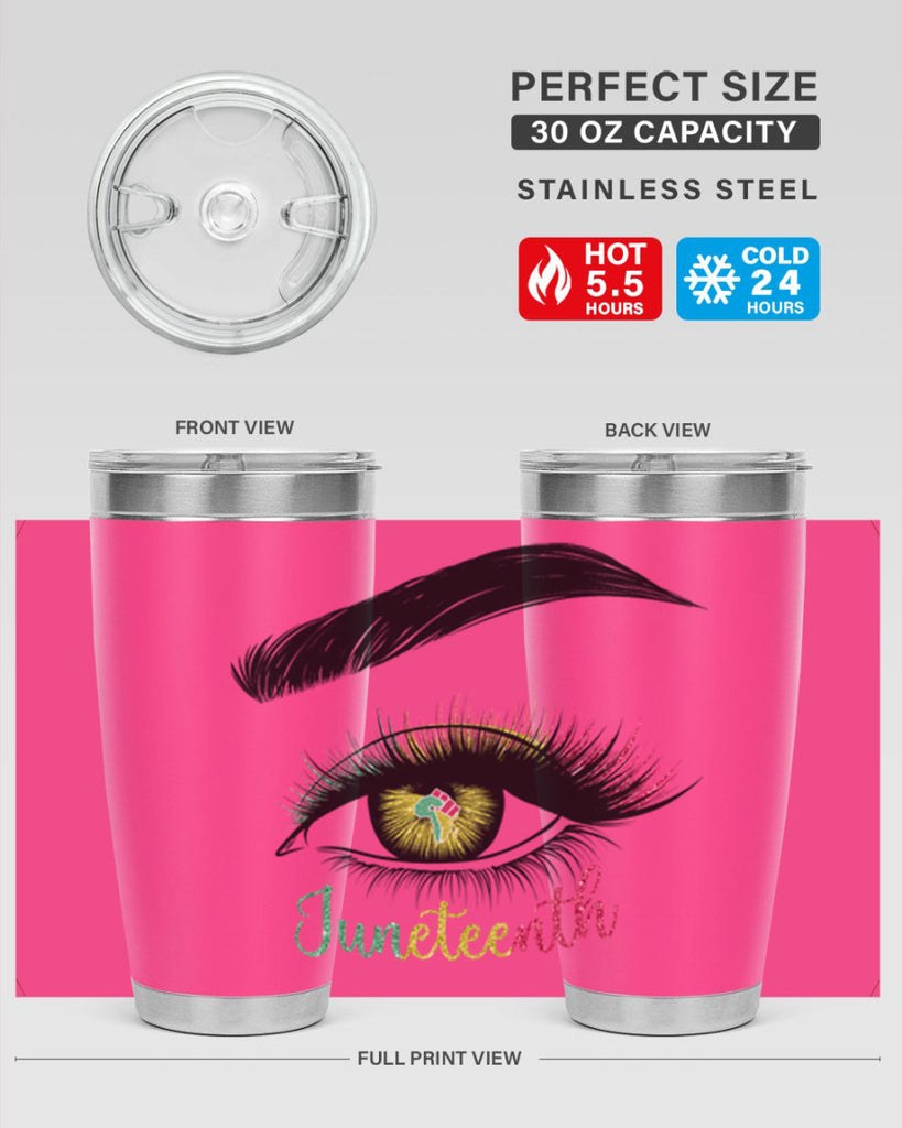 Juneteenth 1865 GirlS Eye 3#- Juneteenth- tumbler